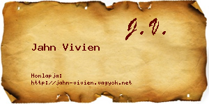 Jahn Vivien névjegykártya